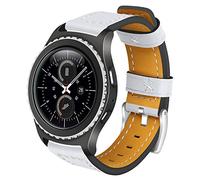 AISPORTS Compatible with Samsung Galaxy Watch Active 2/Active Strap Leather for Women Men, 20mm Soft Breathable Leather Wristband Bracelet Replacement Strap for Galaxy Watch 4/4 Classic/3 41mm/42mm