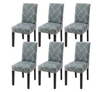 Aisprts Dining Room Chair Covers Slipcovers Set of 4 or 6, Stretch Removable Washable Dining Chair Protector Decoration Cover Seat Slipcover for Hotel,Ceremony,Banquet,Kitchen,Restaurant,Home
