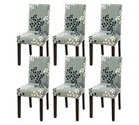 Aisprts Dining Room Chair Covers Slipcovers Set of 4 or 6, Stretch Removable Washable Dining Chair Protector Decoration Cover Seat Slipcover for Hotel,Ceremony,Banquet,Kitchen,Restaurant,Home