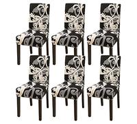Aisprts Dining Room Chair Covers Slipcovers Set of 4 or 6, Stretch Removable Washable Dining Chair Protector Decoration Cover Seat Slipcover for Hotel,Ceremony,Banquet,Kitchen,Restaurant,Home