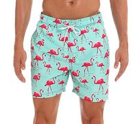 Aisprts Mens Swimming Shorts Waterproof Quick Dry Swimming Trunks Surfing Board Shorts Beach Shorts with Mesh Lining 3 Pockets