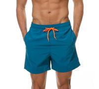 Aisprts Mens Swimming Shorts Waterproof Quick Dry Swimming Trunks Surfing Board Shorts Beach Shorts with Mesh Lining 3 Pockets