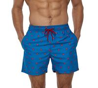 Aisprts Mens Swimming Shorts Waterproof Quick Dry Swimming Trunks Surfing Board Shorts Beach Shorts with Mesh Lining 3 Pockets