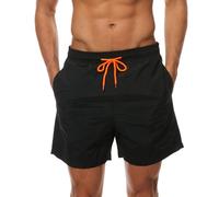 Aisprts Mens Swimming Shorts Waterproof Quick Dry Swimming Trunks Surfing Board Shorts Beach Shorts with Mesh Lining 3 Pockets
