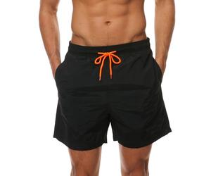 Aisprts Mens Swimming Shorts Waterproof Quick Dry Swimming Trunks Surfing Board Shorts Beach Shorts with Mesh Lining 3 Pockets