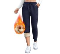 Aisprts Women’s Fleece Lined Joggers Sweatpants Winter Warm Soft Tracksuit Bottoms Thermal Sherpa Trousers Lounge Pants with Pockets for Running Workout Casual Wear
