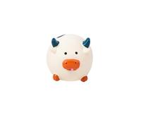 Aissmmeio Latex Dog Squeaky Toys, Chew Dog Toys, 2.8-Inch Diameter, Pets Interactive Play, Indoor & Outdoor Exercise Training for Puppy Small Medium Dogs (White Cow 1 Pcs)