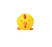 Aissmmeio Latex Dog Squeaky Toys, Chew Dog Toys, 2.8-Inch Diameter, Pets Interactive Play, Indoor & Outdoor Exercise Training for Puppy Small Medium Dogs (Yellow Chicken 1Pcs)
