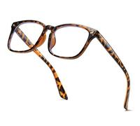 aisswzber Unisex Stylish Square Non-Prescription Eyeglasses Clear Lens Glasses, Tortoise, XL