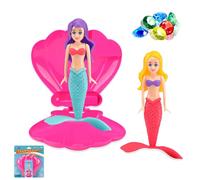 Aisszhao 2Pcs Mermaids Pool Diving Toys Set with Shell Gem Toys,Swimming Pool Sinking Toy Mermaid Underwater Diving Toy,Kids Swimming Pool ToyAccessories,Diving Games Training Girls MermaidGifts