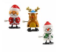 Aisszhao 3 Pack Christmas Wind Up Toys for ,Christmas Novelty Shake Head Clockwork Toy Walking Wind-up Spring Xmas Stocking Funny Jumping Party Favor Goody Bag Filler (AZ-ft123)