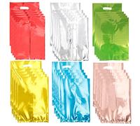 Aisszhao 30 PCS Solid Color Foil Gift Bag, 6 Mix Party Bag with Handle, Bags fillers for Kids Birthday Party, Shimmer Reusable Small Wrapping Presents, colour-6-RedGreenBRYS, 1.0 count