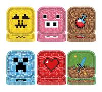 Aisszhao 60Pcs Mine Game Paper Plates for Kids Party,7inch Disposable Mine World Paper Square Plates,Video Game Dinnerware for Kids Boy Girl Birthday Tableware
