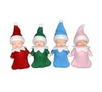 Aisszhao Christmas Mini Elf Baby Naughty Baby Elves Dolls Toy for Boys and Girls,Christmas Tradition Accessories Doll Shelf Baby Novelty Toys for Xmas Gift Advent Calendar Stocking Stuffers