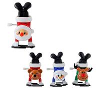 Aisszhao Xmas Wind Up Toys Kids,4 Pack Xmas Party Toys Set Novelty Clockwork Toy Walking Wind-up Spring Toy Xmas Stocking Funny Jumping Toys Xmas Party Favor Goody Bag Filler (AZ-ft123)