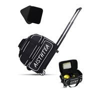 Aisthtea 2 Ball Bowling Bag with Wheels, Bowling Bags 2 Ball Roller - 1680D Reinforced Oxford, Bowling Ball Bag with Cleaning Pad & Separate Shoe Compartment