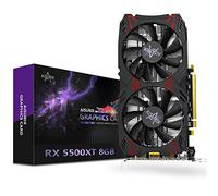 AISURIX Radeon RX 5500 XT 8gb GDDR6 Overclocked Graphic Card,128 Bit, 3XDP, HDMI, PCI Express 4.0X8, 8pin with Fan Intelligent Regulation System Gaming PC Computer Video Cards OC Edition for AMD