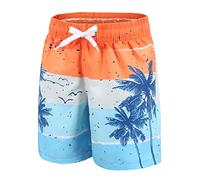 Aisyee Boys Swim Shorts Kids Hawaiian Quick Dry Swimming Trunks 5-6 Years