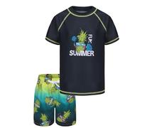 Aisyee Boys Swimming Costume Kids Rash Vest and Swim Shorts Set 9-10 Years