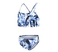 Aisyee Girls' Bikini Swimsuit Kids Two Piece Swimwear Hawaiian Ruffle Floral Girls Swimwear 3-16 Years, Ink splashes, 11-12 Years