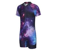 Aisyee Swimsuit Girls Swimming Costume All in One Kids Short Sleeve Bathing Suit Girls Swimwear Age 11-12 Years
