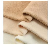 AITAF Apricot Polar Fleece Fabric, Warm & Soft Pile Faux Sherpa Fleece Material, Polyester Blend, Solid, 50 * 160cm