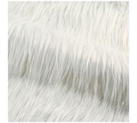 AITAF Faux Fabric Fur 180cm Wide Shaggy Artificial Fur Fabric Faux Fluffy Fur Sewing Fabric for Patches Crafts Costume Camera Floor Decoration (Color : White)