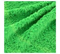 AITAF Sherpa Fabric, Polyester Acrylic Blend, Solid Color, Faux Fur Fabric, Green