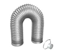 AITAF Tumble Dryer Hose Ø 80/100/110/120/150/160/170/180/200mm Ducting With 2 Clamps Flexible Tumble Dryer Vent Kit Extractor Fan Ducting Aluminium Tube For Dryer Kitchen (Color : 5m, Size : 110mm)