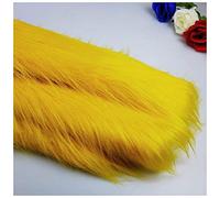 AITAF Yellow Shaggy Faux Fur Fabric by The Yard - 50 cm x 50 cm - Craft Furry Fabric for Sewing Apparel, Rugs, Pillows, and More - Faux Fluffy Fabric, Half Yard (Color : Yellow1)