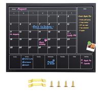 Aitakatta 3-in-1 Chalkboard Calendar for Wall, Magnetic Monthly & Weekly Calendar, 31.5"x23.6" Blackboard for Wall with Black Wood Frame, Hanging Chalkboard for Decor/Memo(YL+ZL-HB-BK,6080)