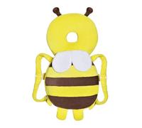 Aitakatta Baby Head Protector Backpack, Adjustable Backpack Toddlers Head Safety Pad Cushion, Baby Head Back Protection Safety Pads for Walking Crawling, for Age 5-24 Months(Yellow BEE,1P)