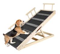 Aitakatta Dog Ramp for Bed, Adjustable Portable PetRamp, 43" Long Wooden Pet Ramp with Non-Slip Traction Mat for Dogs, Dog Climbing Ladder for Sofa, Bed,Couch,Car(LGPT,110,ZT)