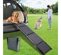 Aitakatta Dog Ramp for Car, 70" L & 19.7" W Portable Folding Pet Ramp with Non-Slip Rug Surface, Dog Climbing Ladder for Medium & Large Dogs, Outdoor Dog Ramps for Trucks, SUV, High Bed(AL,18050)