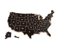 Aitakatta Felt Map of The United States, USA Travel Tracker Map Bulletin Board, 23.6x15.7 Inches Pin Board, Classroom Geography & Home Decor, Framed Corkboard with Push Pins(BK-US-MAP,4060,1p)