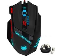 Aitalk Zelotes T90 Wired Gaming Mouse.8 Programmable Buttons,Chroma RGB Backlit,7 Backlight Modes up to 7200 DPI for Windows PC Gamers (Black)