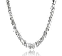 AITAOTAO Necklaces for Women Men, Silver Color Chain for Hip Hop Casino Theme Carnival Buchona Party Parades Festive Jewelry, 22.5", No Gemstone