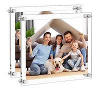 Aitee Acrylic Picture frame, Clear Acrylic Photo Frame for Wall, Frameless Picture Frame, Double Panel (11x14, 2 pack)