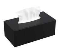 AITEE Acrylic Tissue Box Cover: Black Rectangle Tissue Holder Napkin Dispenser for Home Bathroom Kitchen Bedroom Office Coffee Table Restaurant