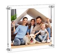 AITEE Large Acrylic Floating Picture Frame 16×20，Clear Photo Frame Wall Mount, Display Photo Frames for Office/Home/Living Room, Full Frame Size 18.5×22.5.