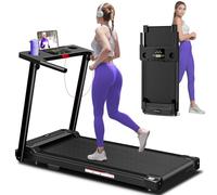 Aiteid Portable Treadmill with Handles, 3.0HP Walking Pad with Handle Bar, Folding Foldable Treadmill with LED Display,Walking Pad Treadmill,Electric Treadmill for Home Small Spaces,300 LBS Capactiy