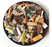 AITELEI 1lb Bulk Natural Colorful Tumbled Stones Polished Crystals Strip Shape Gemstone For Wicca, Reiki, and Energy Crystal Healing Jewelry Making