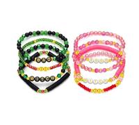 AITELEI Elphaba Galinda Friendship Matching Bracelets-Crown Witch Matching Bracelets for Women BFF Couples Accessories Wicked Bracelet for Fans Friends, 2 size for women, Beaded, no gemstone
