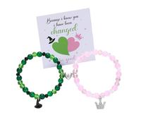 AITELEI Elphaba Galinda Friendship Matching Bracelets-Crown Witch Matching Bracelets for Women BFF Couples Accessories Wicked Bracelet for Fans Friends, 2 size for women, Beaded, no gemstone