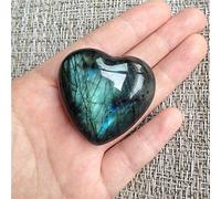 AITELEI Labradorite Crystal Heart Shape Worry Stone for Jewellery Making, Relaxation and Anxiety Relief