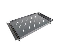 Aiten Data Grid Sliding Tray 1U 490mm Width x 300mm Bottom for Cabinet Rack Mural 19" with 450mm Bottom Laminated Steel Capacity 17 Kilos