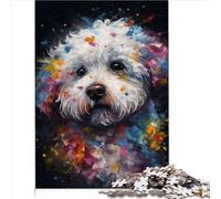 AITEXI 1000pcs（26x38cm） Bichon Frise Dog Breed Jigsaw Puzzle, Expert Level, White, Cardboard, Realistic Style, 1000 Pieces, 1 Set, 1 Puzzle, 1000 Content, 1000 Unit, 8 Years and Up