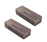 AITIME 2 Pack Daily Contact Lens Storage Organizer, Travel Contact Lens Case Dispenser for All Brands Daily Colored Lens, Disposable Contact Lens Holder Organizer Bin (BLACK)