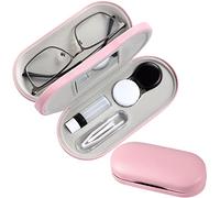 AITIME Contact Lens Case, Contact Box Kit, 2 in 1 Double Sided Portable Contact Lense Case and Eyeglasses Case, with Marbling, Multifunction, Durable, Compact, Portable Storage Kit