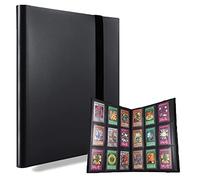 AITIME Sport Fans Gaming Card Collection Binder, 360 Side Loading Trading Card Collection Book MTG Pokemon Yugioh Cards Protection Holder Playing Cards and Coupons Protector Storage Book (Black)